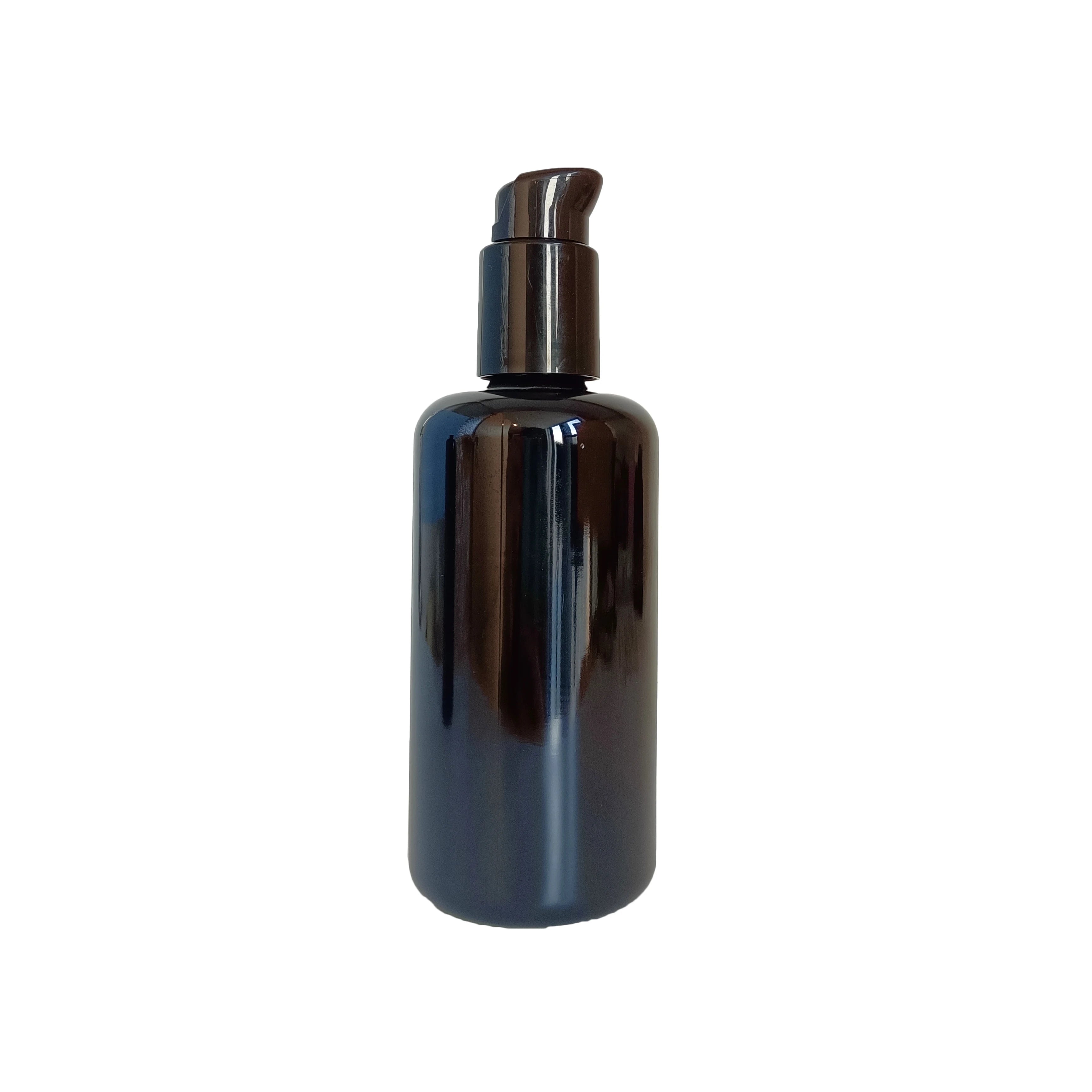 200ml 6oz Hair Oil Essential Perfume Cosmetic Dark Violet Uv Black Glass Pump Spray Bottle for Skin Care Custom Bottle - 图片 3