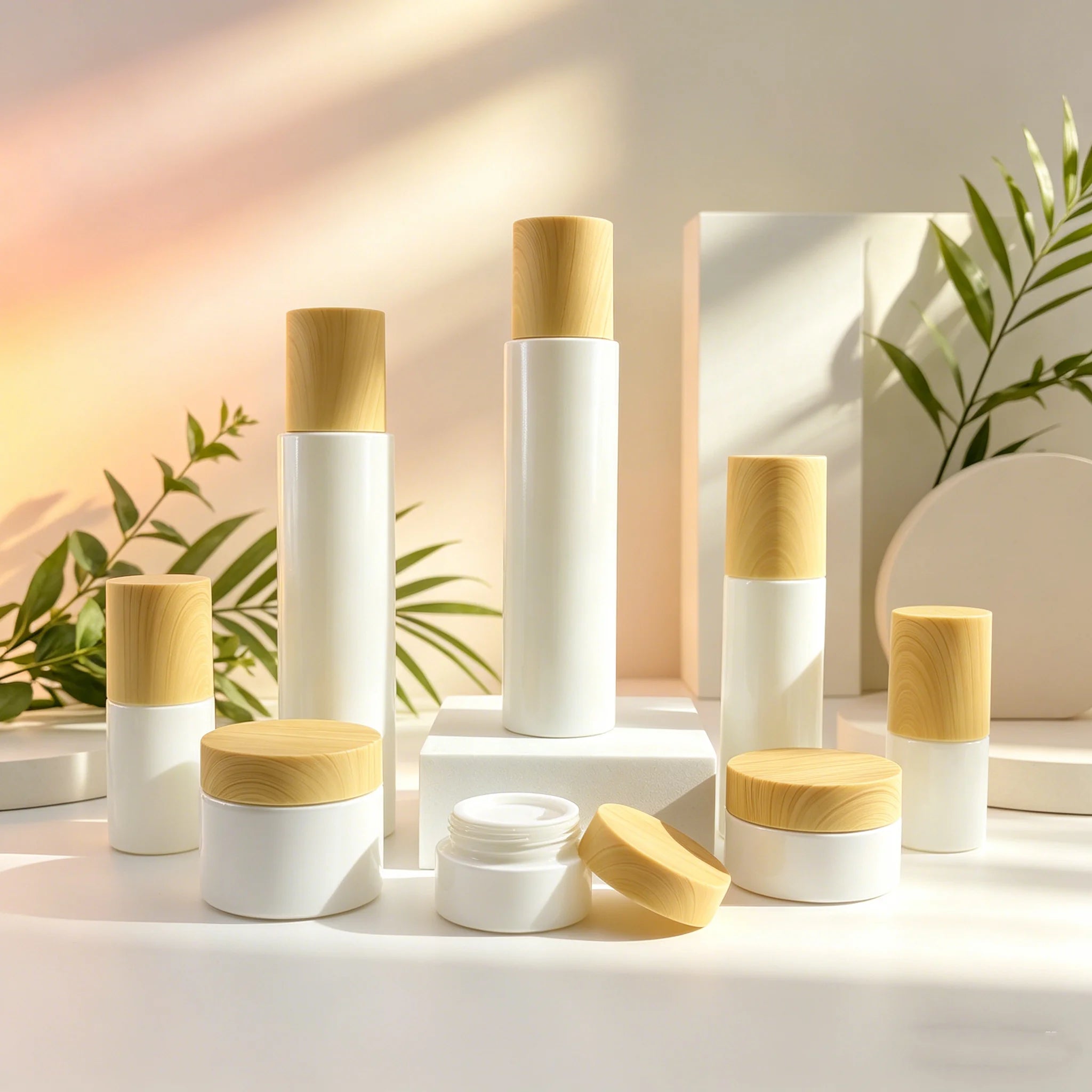 New Design Skincare Containers Luxury Glass Packaging Spray Lotion 1oz 30ml 50ml 60ml 100ml 120ml Glass Jar and Serum Bottle - 图片 6