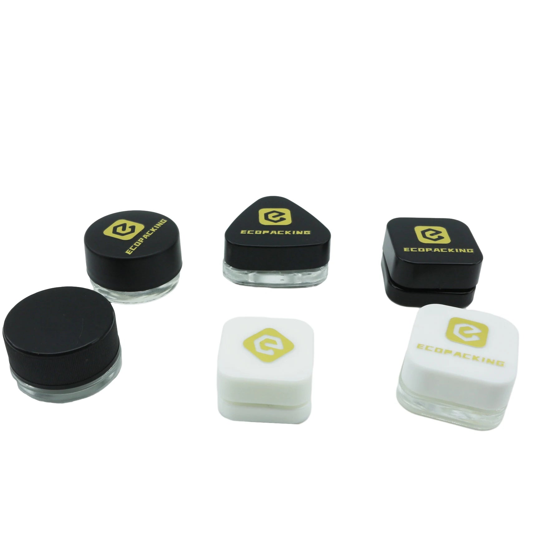 Wholesale 3ml 5ml 7ml 9ml Glass Black White Concentrate Jars With Childproof Lid - 图片 7