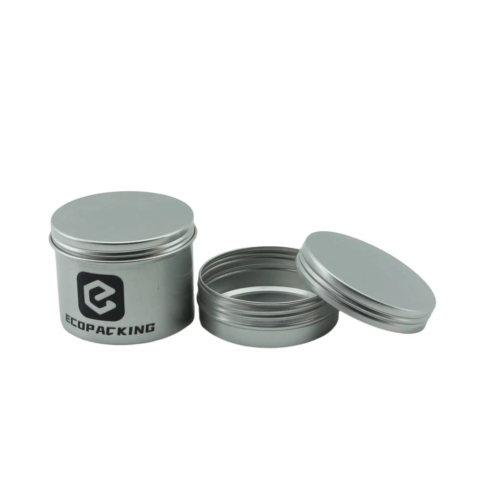 10ml 15ml 30ml 60ml 100ml 1oz 2oz Tin Box Round Screw Top Black Metal Tins Aluminum Cream Jar for Beard Balm - 图片 4