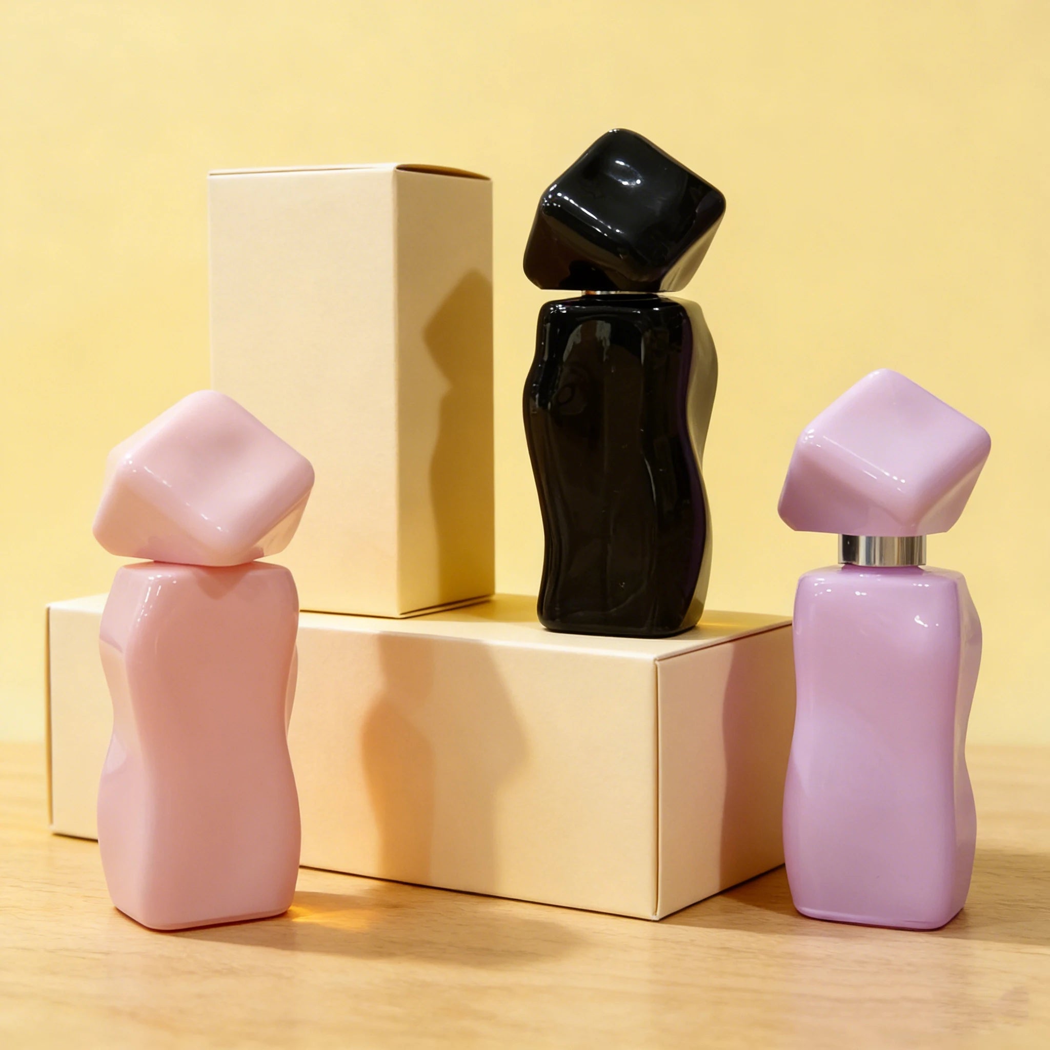 30ml Unique Refillable Luxury Glass Empty Perfume Bottle with Cap High Quality Special Atomizer Colorful Screw Neck
