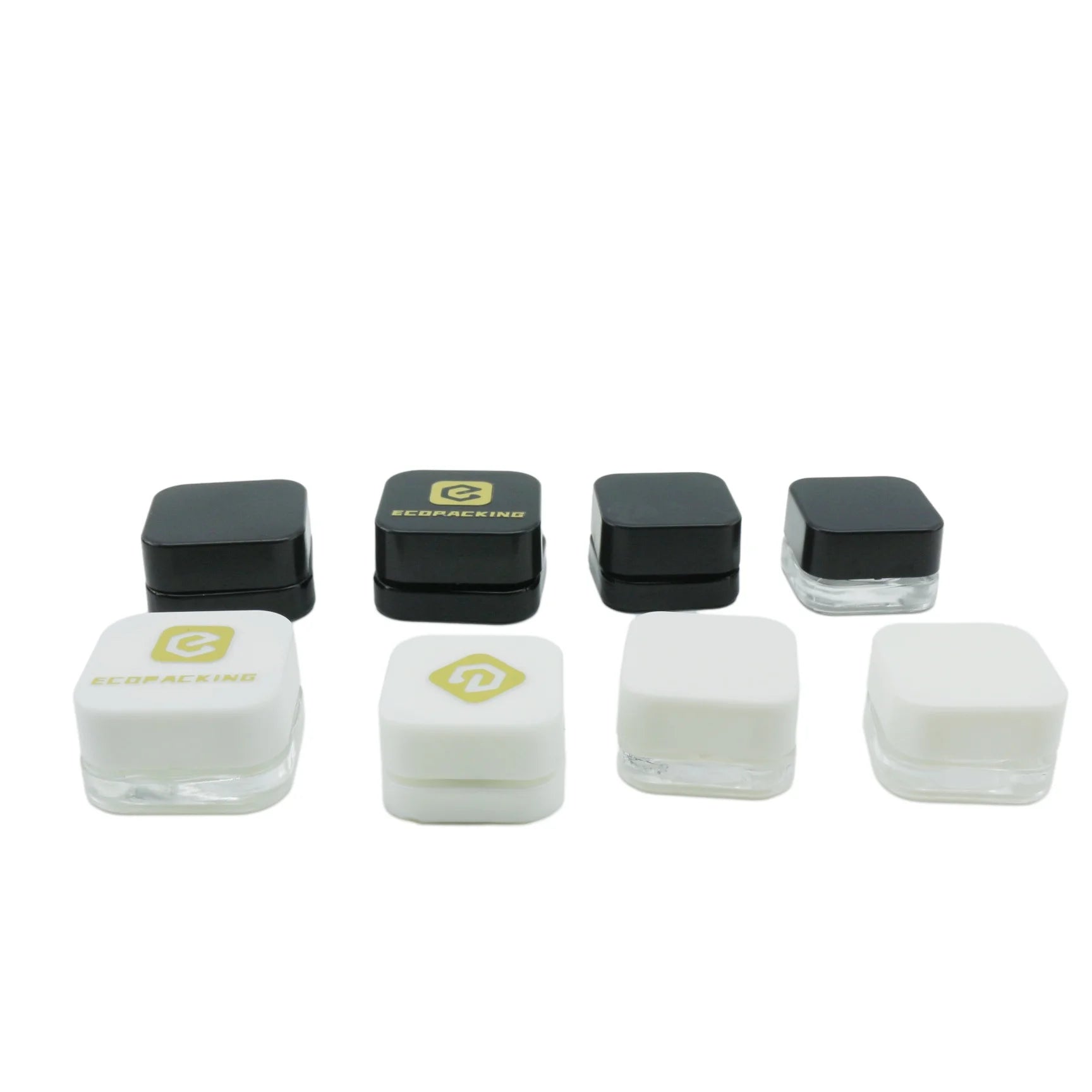 5ml 7ml 9ml Wax Oil Smell Proof White Concentrate Jar Child Resistant Cube Square Glass Concentrate Container AAA8888