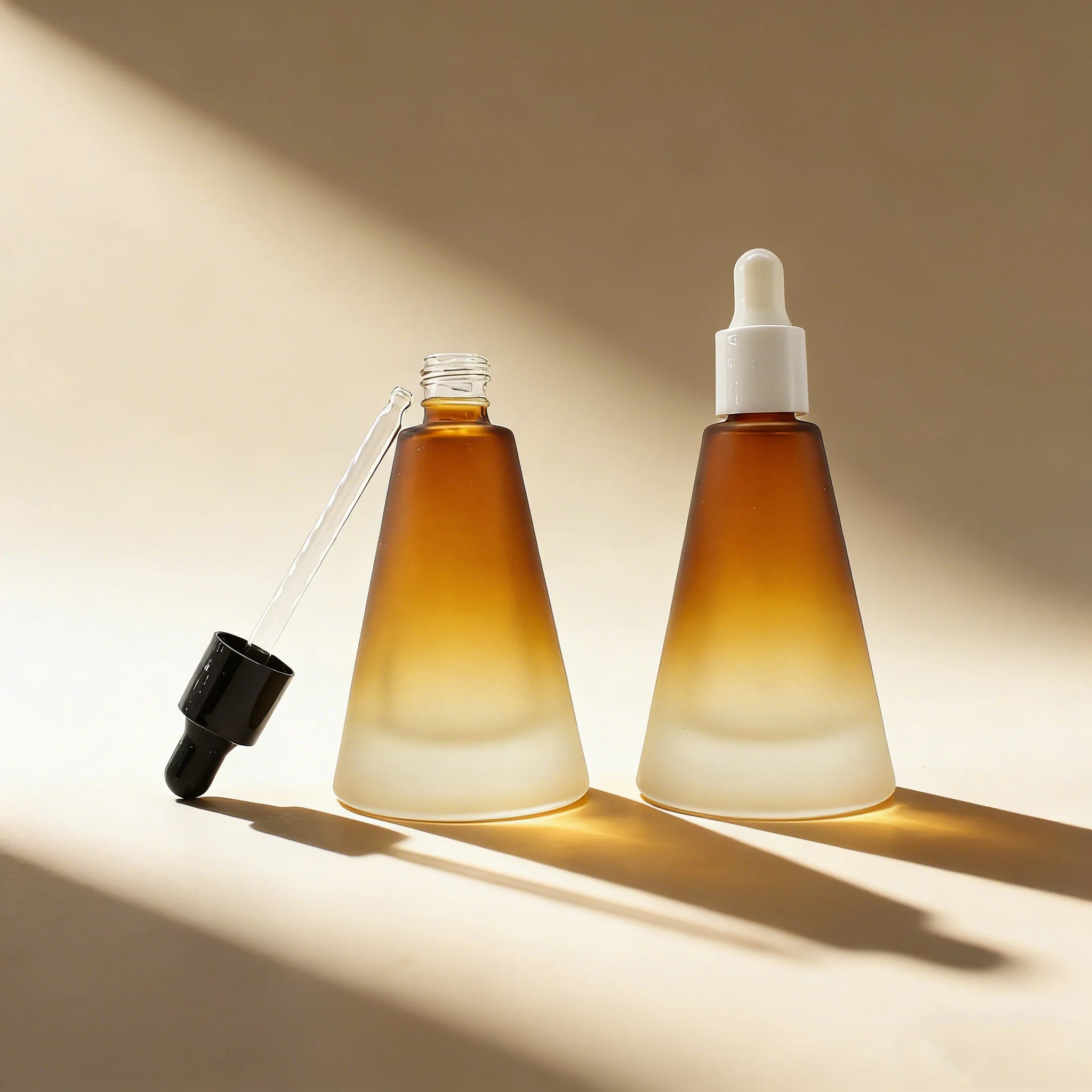 15ML Amber Glass Dropper Bottle Essential Oil Face Serum Cosmetic Packaging with Custom Box for Skin Care - 图片 5