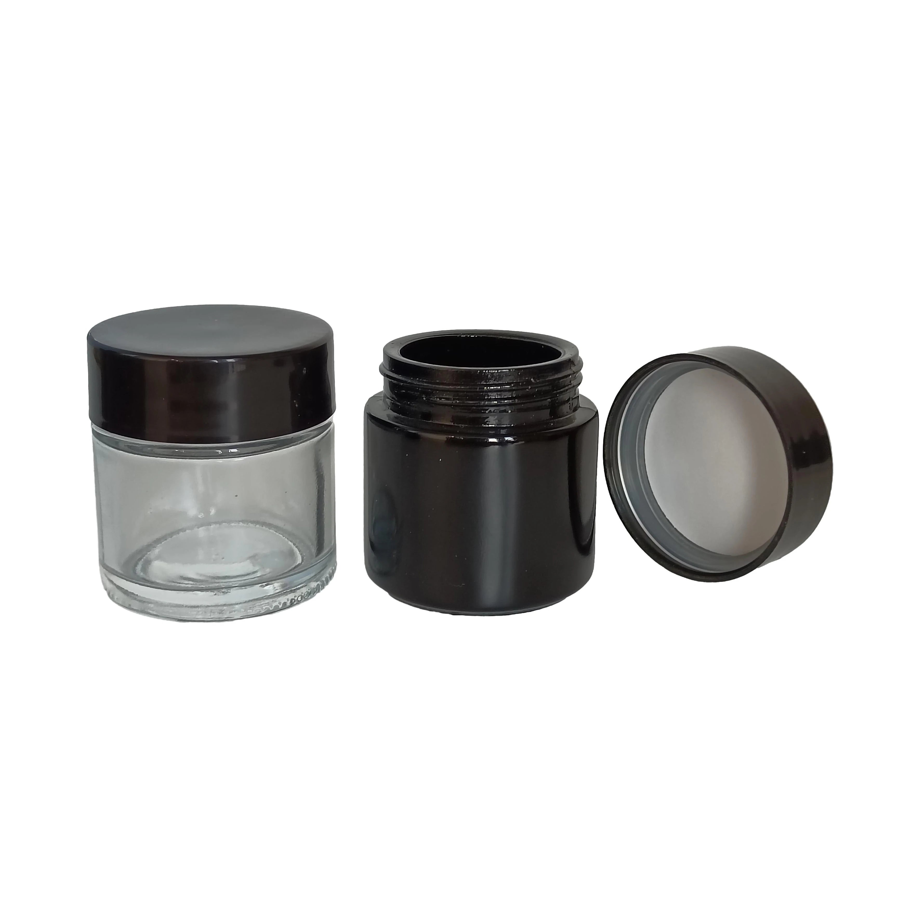 Ceram Body Butter Matte Black Cosmetic Glass Jar with Child Proof Lid CRC Cap 1oz 2oz 3oz 4oz 5oz - 图片 4
