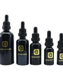 Empty Essential Oil Bottle 5ml 10ml 15ml 20ml 30ml 50ml 100ml Black Glass Hair Oil Dropper Bottle