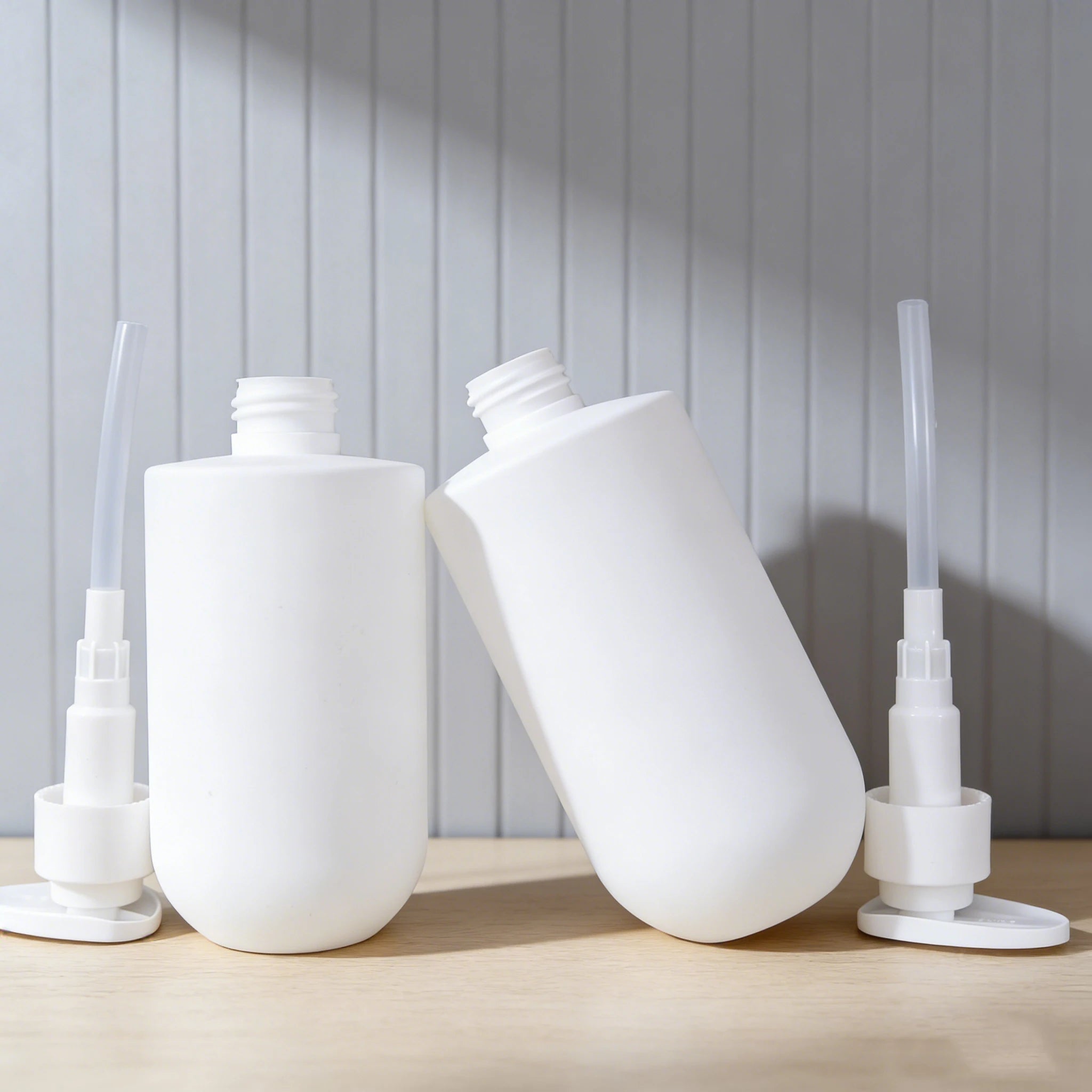 16 oz Shower Gel Shampoo Conditioner Bottle 300ml Straight Shoulder HDPE Plastic Empty Spray Bottle - 图片 3