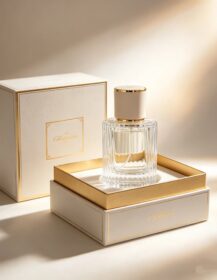 Custom Label Logo Thick Round Clear 30ml Perfume Spray Luxury Empty Glass Frosted Parfum Bottle 50ml 100mL With Box