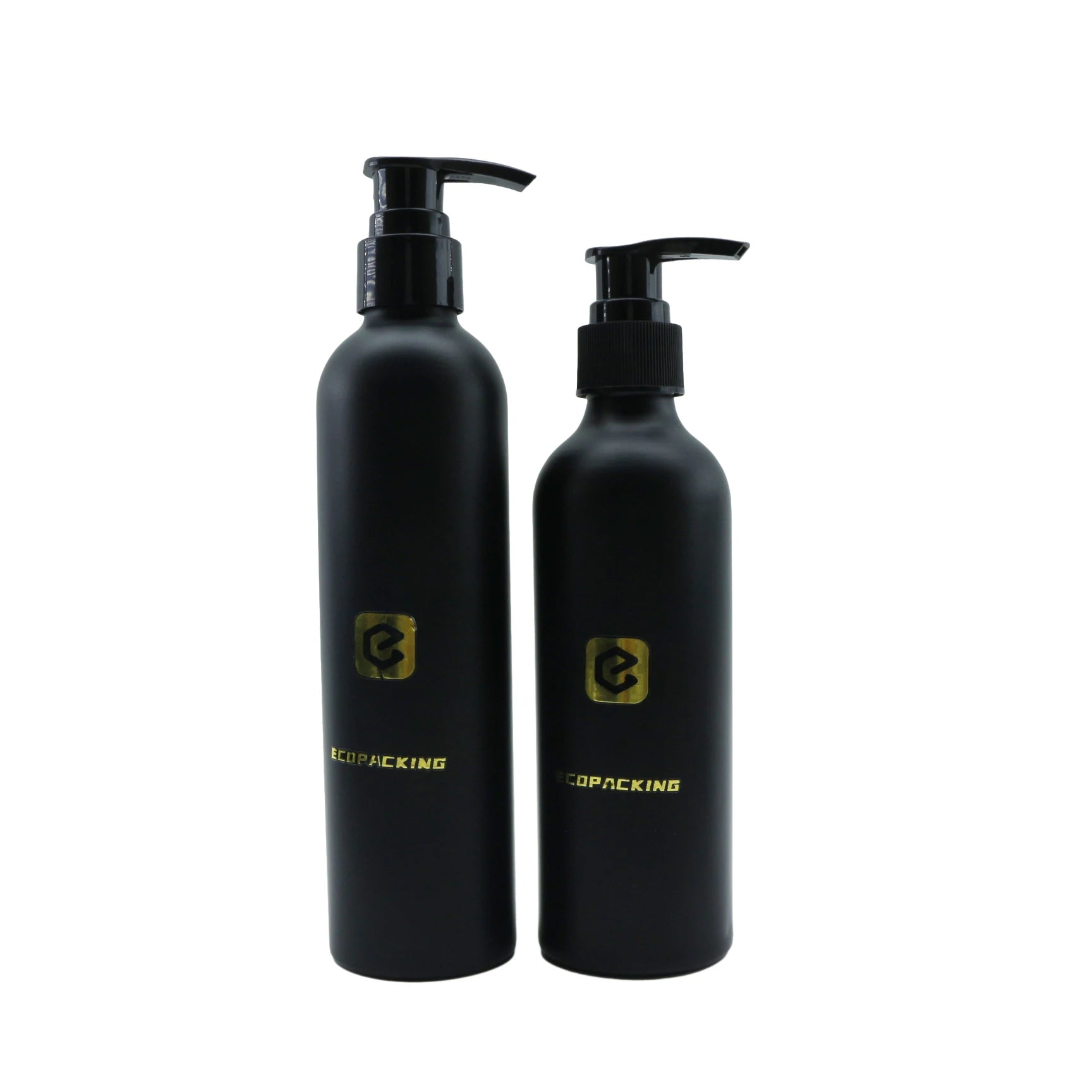 Matte Black Metal Cosmetic Shampoo Aluminum Lotion Pump Bottle 100ml 150ml 250ml 300ml 500ml - 图片 4