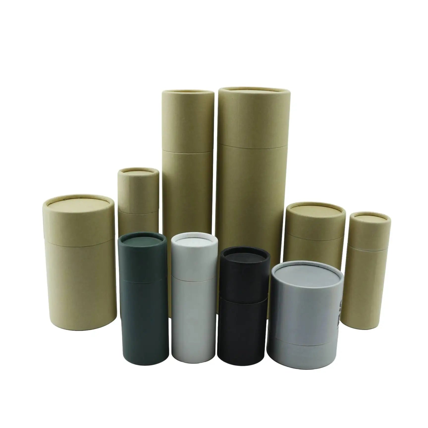 Cardboard Round Paper Tube Packaging Natural Brown Kraft Paper Round Paper Boxes Cylinder Boxes for Honey - 图片 2