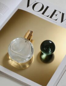 Luxury Round Glass Perfume Bottle Marbled Ball Cap 25ml Empty Fragrance Bottle for Perfume Packaging