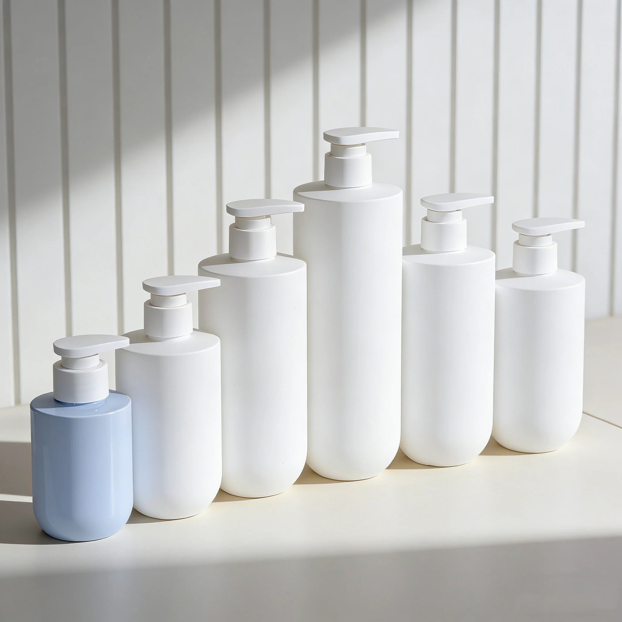 300ml Classic Plastic HDPE Shampoo Bottle Large Capacity Body Wash with Squeeze Pump Empty Bottle Ready Filling Packaging - 图片 3