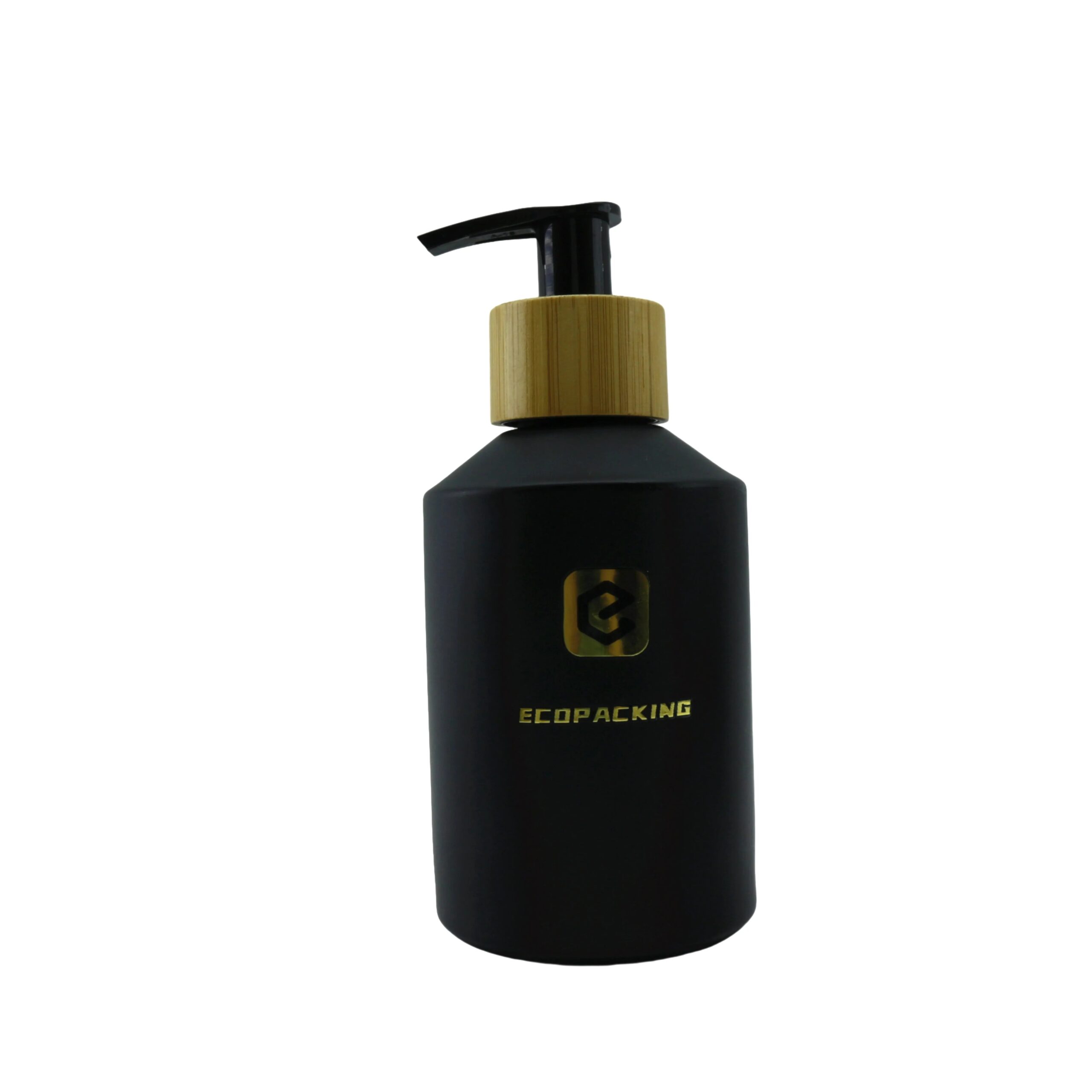 High Quality Matte Black Slant Shoulder Glass Oil Olive Bottle and Jar with Bamboo Lid for Cosmetic Packaging R888 - 图片 2