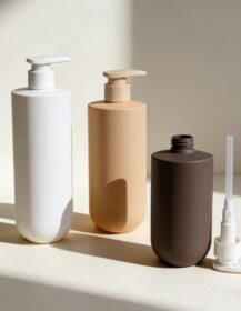 80ml/300ml Soft Touch HDPE PET Plastic Boston-Shaped Pump Bottles for Shower Gel & Facial Cleanser with Lotion Pump Cap