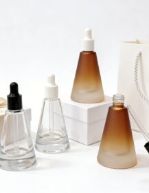 Custom 15ml Hair Oil Bottles Lotion Conical Shape Empty Essential Oil Bottle Glass Dropper Bottle for Skin Care Serum