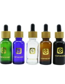 New Design Custom Empty Round Small Luxury Hair Oil Glass Dropper Bottle Packaging for Essential Oil Eye Serum