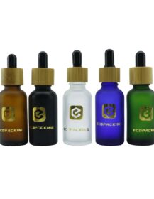 5ml 10ml 15ml 20ml 30ml 50ml 100ml Amber Black clear Blue Green Perfume Glass Bottle with Bamboo Dropper Lid