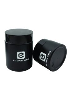 Matte Black Glass Jar 200ml 150ml Cosmetic Jar 15ml 30ml 50ml 100ml with Lid Glass Jar for Face Cream