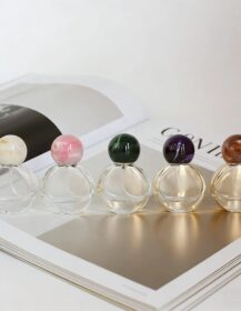 Luxury Empty Portable Transparent Perfume Atomizer 25ml Round Refillable Glass Perfume Spray Bottle C888