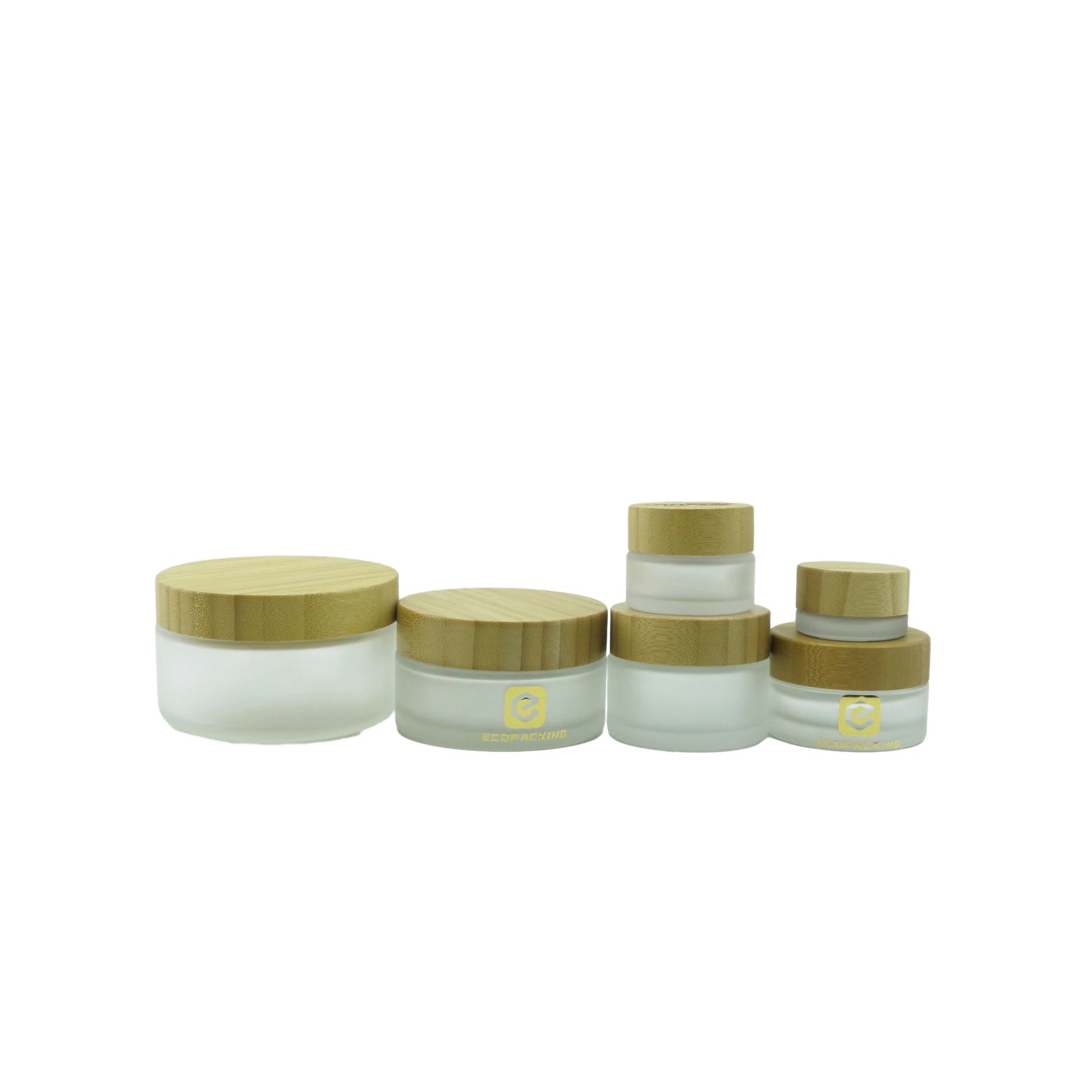 5g 15g 30g 50g 100g 150g 200g 250g Glass Cosmetic Jar Face Body Cream Glass Jar with Bamboo Lids F888 - 图片 2