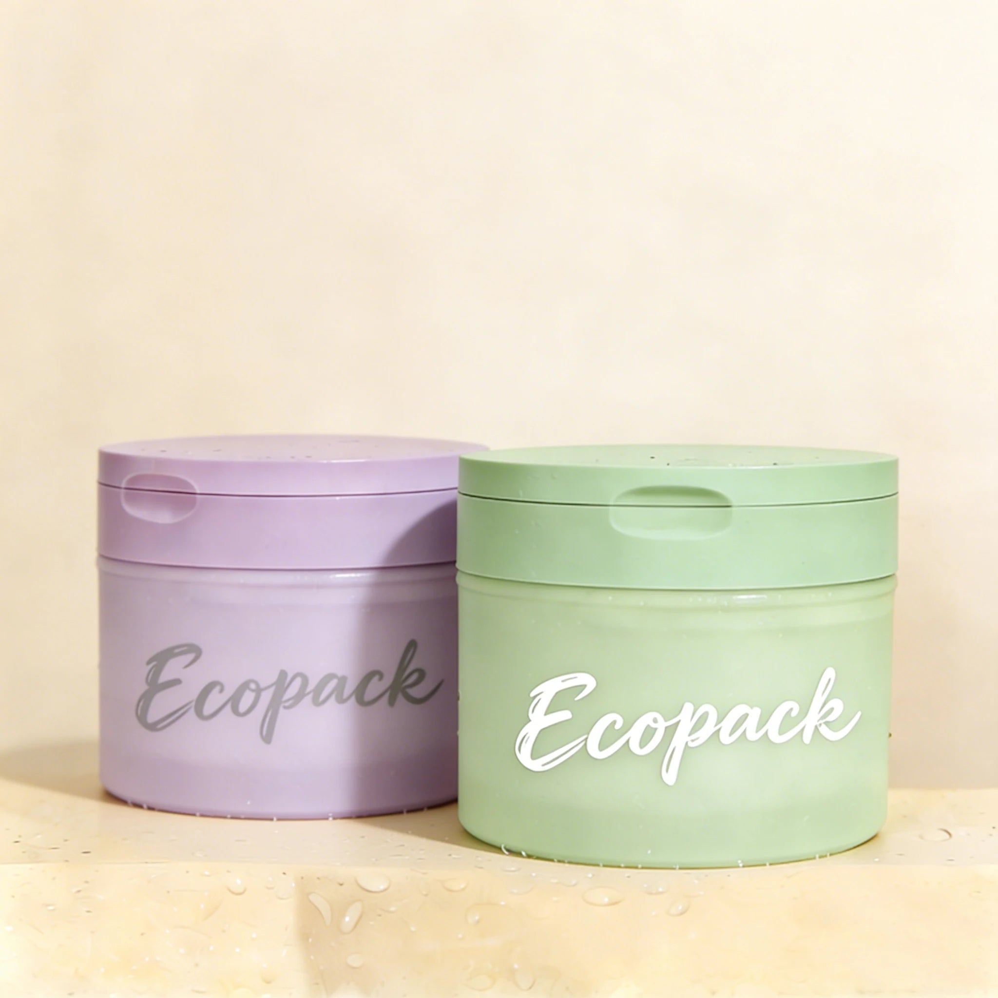Travel-Friendly Plastic Skincare Container Cleansing Balm Jar with Built-in Spoon for Face Cream & Mask - 图片 3