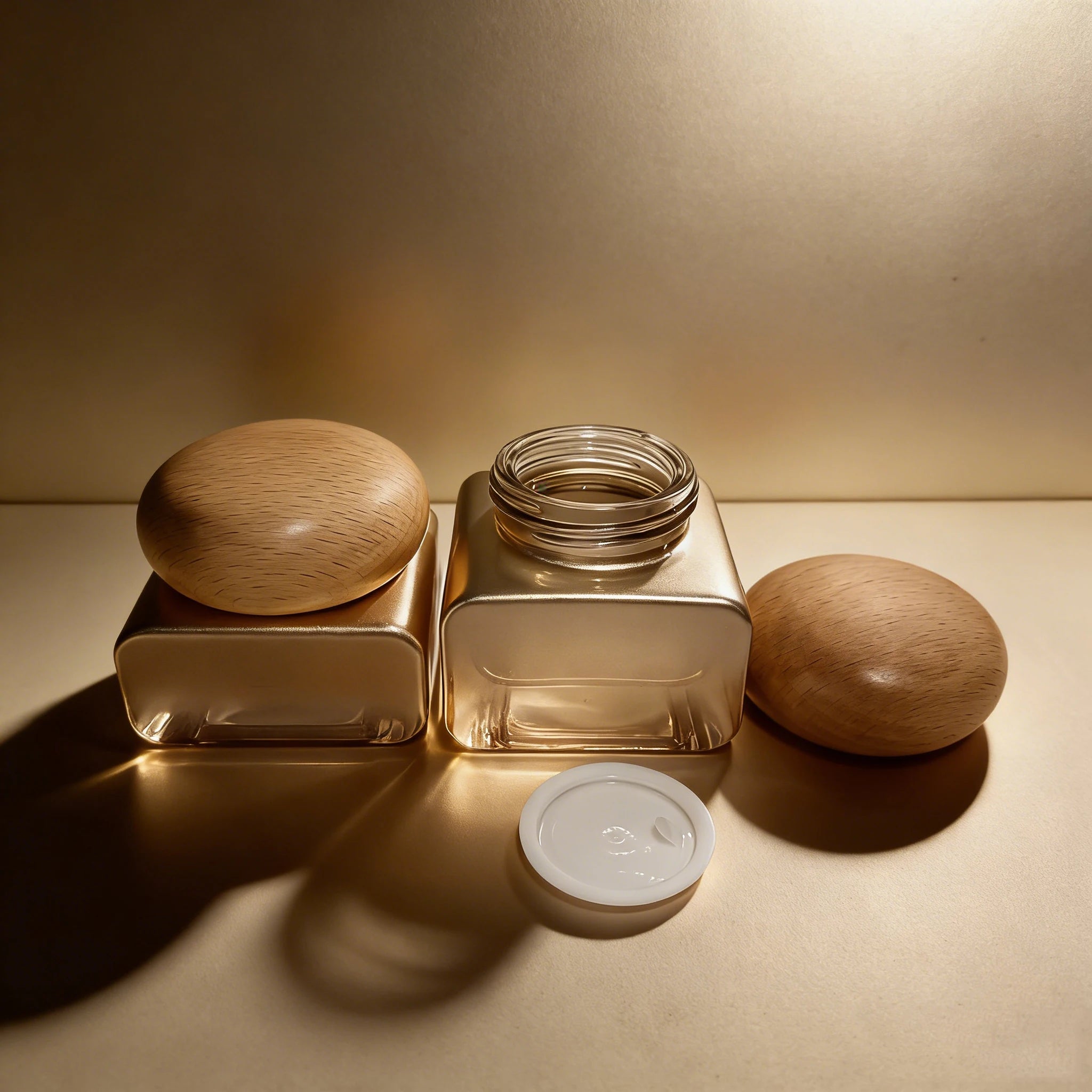 30/50/100/120ml Luxury Glass Cosmetic Packaging Set Spray Lotion Bottle 30g 50g Cream Jar Empty Container - 图片 2