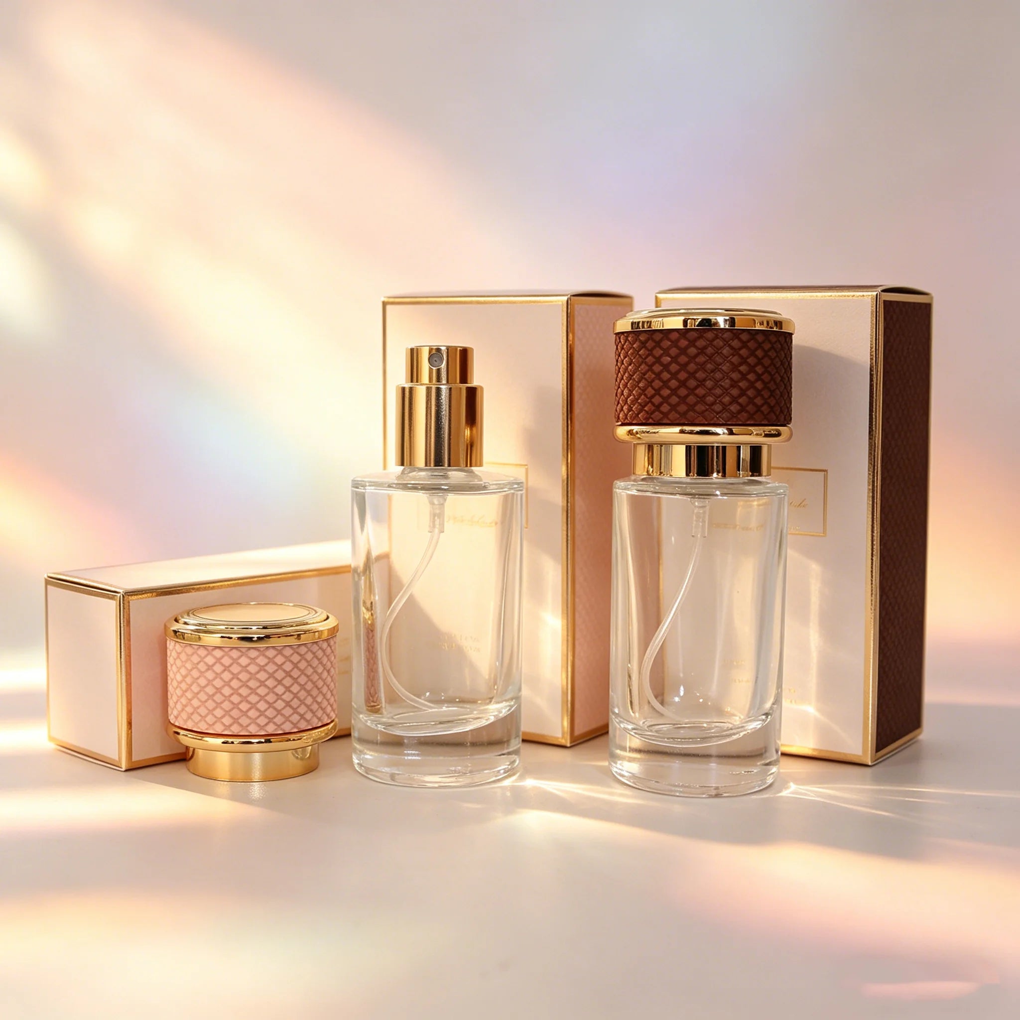 Round Cylinder Clear 30Ml 50Ml 100Ml Luxury Perfume Bottle Packaging Perfume Bottles Luxury Empty Custom Perfume Bottle With Box