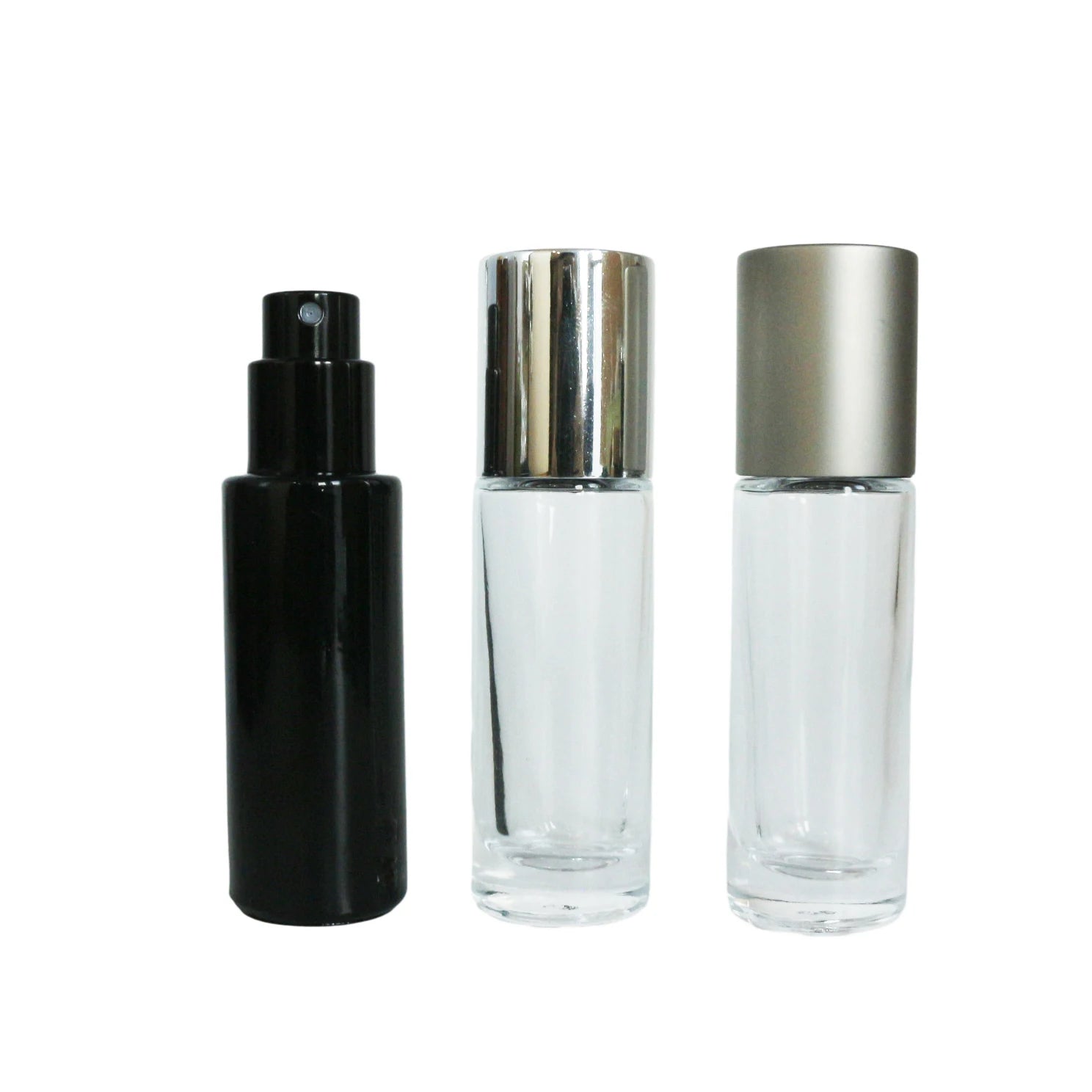 10ml Thick Bottom square Round Glass Perfume Spray Bottle with Gold Black Mist Sprayer for Hair Oil - 图片 4