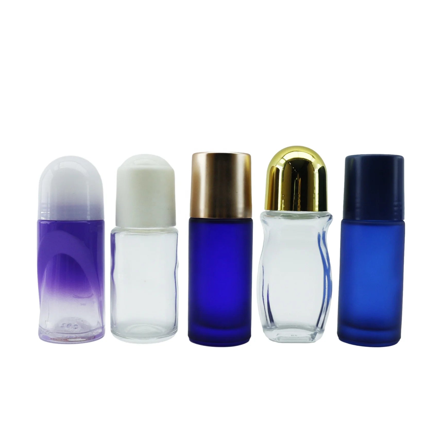 30ml 50ml Custom Empty Cosmetic Glass Roll on Deodorant Bottle with Roller for Skin Care Personal Care Packaging