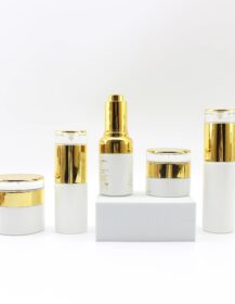Luxury 30ml 100ml 120ml Glass Cosmetic Bottle Set Thick Bottom Skincare Product Packaging Serum Lotion Container Cosmetic Jar