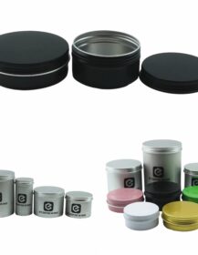 Empty Aluminium Cosmetic Tin High-quality Cream Jar Tea Can Packaging Aluminum Box 30g 50g 100g 200g 250g