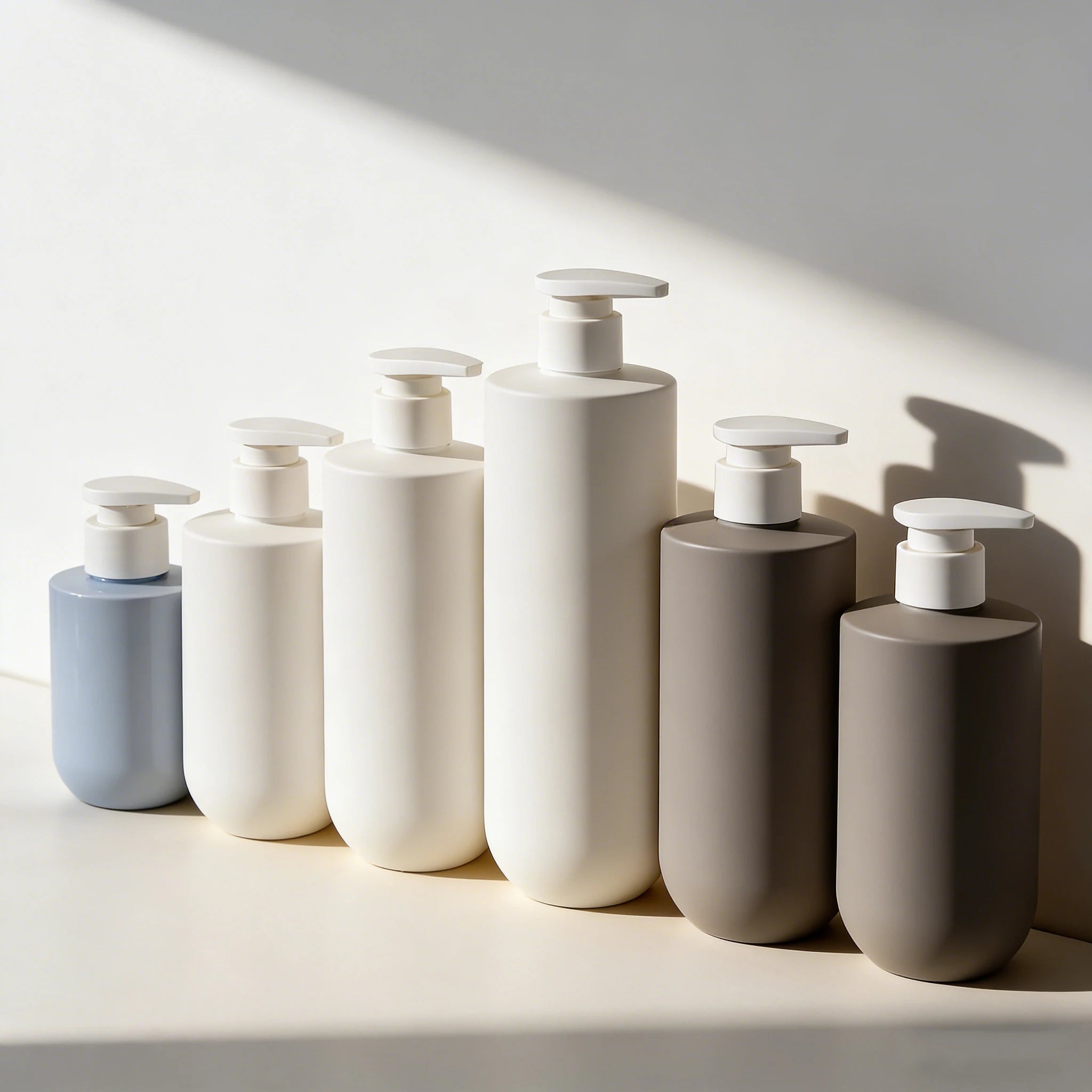 Large-Capacity Plastic Bottles 300-500ml Press-Type Shower Gel Shampoo Hand Sanitizer Skin Care Packaging - 图片 2