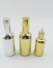 Luxury Empty Essence Oil Spray Lotion Glass Bottles 5ml Electroplated Silver 10ml Dropper Bottle 15ml 20ml 30ml 50ml 100ml