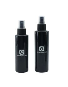 Black Spray Bottle Fine Mist Toner Pet Plastic Dispenser Bottle for Cosmetic Packaging