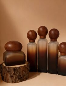 Empty 100ml Lotion Pump Glass Serum Lotion Bottle Matte Gradient Warm Brown Finish for Face Cream-Silk Screen Printed Cosmetic