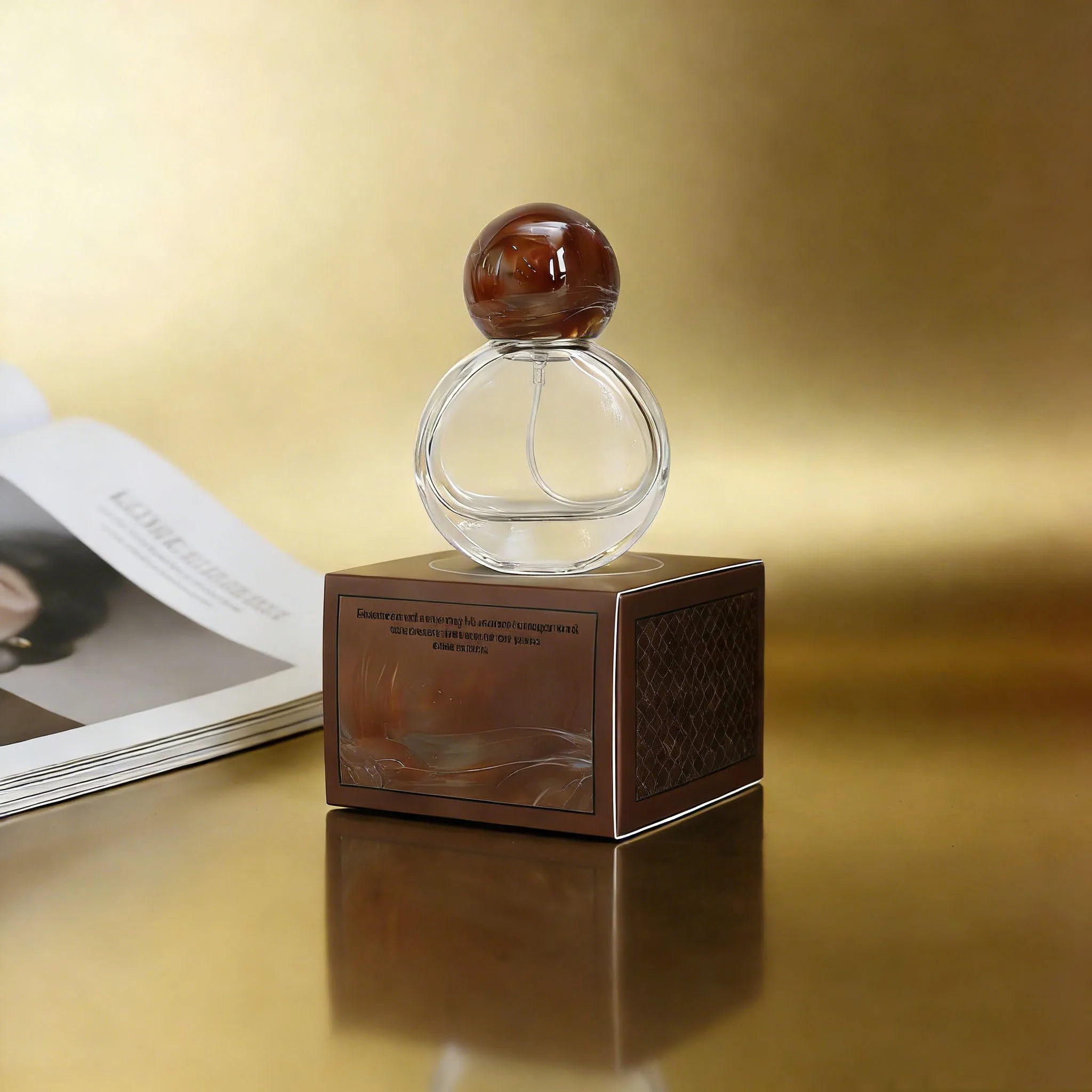 Wholesale 25ml Spherical Glass Perfume Bottle Custom Color Cap Refillable Perfume Container - 图片 5