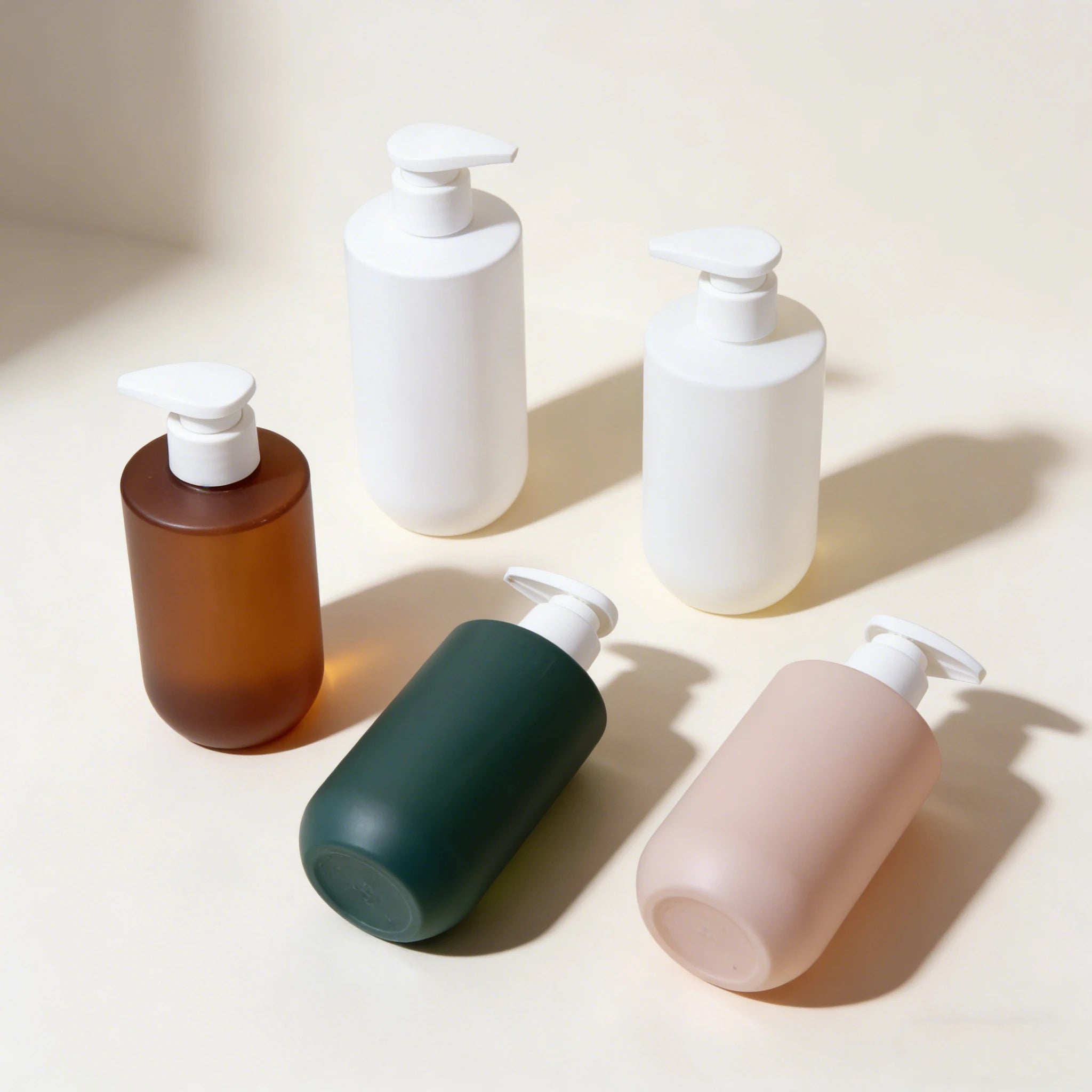 OEM 500ml White HDPE Plastic Bottle Pump Horizontal Handle Base for Face Cream Cleanser Shampoo Conditioner Silk Screen - 图片 6