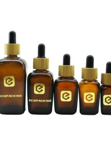 square Glass Cosmetic Oil Essence Bottle with Dropper for Face Oil Eye Essence Packaging 10ml 20ml 30ml 50ml 100ml