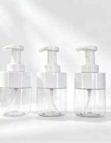 Skincare Empty 300ml Pet Plastic Facial & Body Cleansing Foam Soap Bottle with Pump Packaging