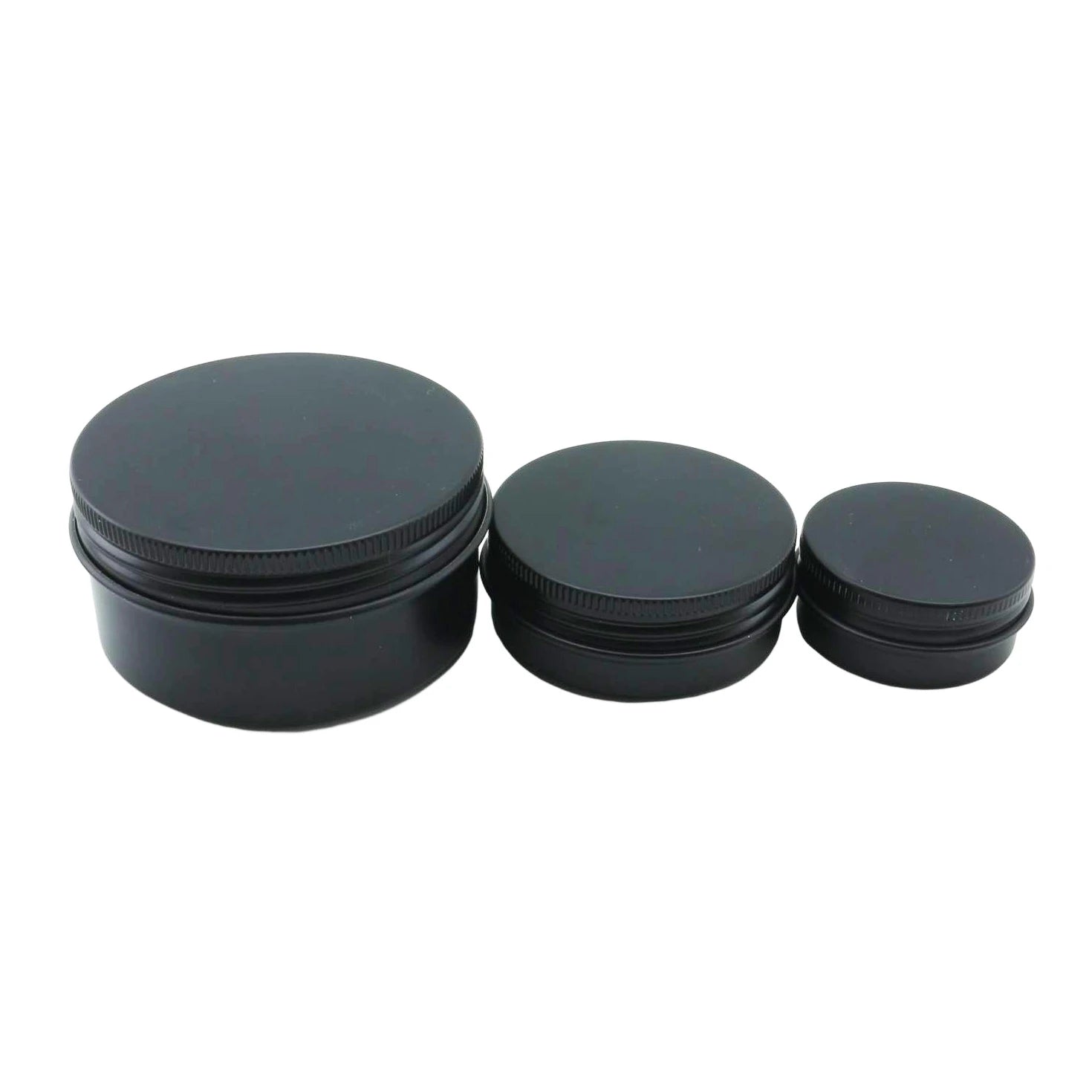5ml 10ml 15ml 20ml 30ml 50ml 60ml 100ml 150ml 200ml 250ml Cosmetic Cream Hair Wax Beard Balm Matte Black Aluminum Tin Jar B8888 - 图片 8