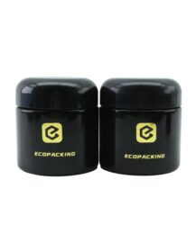 In Stock 100g Uv Violet Glass Jar Black Glass Cream Lotion Jar for Skincare Packaging