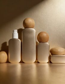 Cosmetic Packaging Set 30ml/50ml/100ml/120ml Luxury Glass Lotion Pump Serum Bottle 30g/50g Square Face Jar Bamboo Lid
