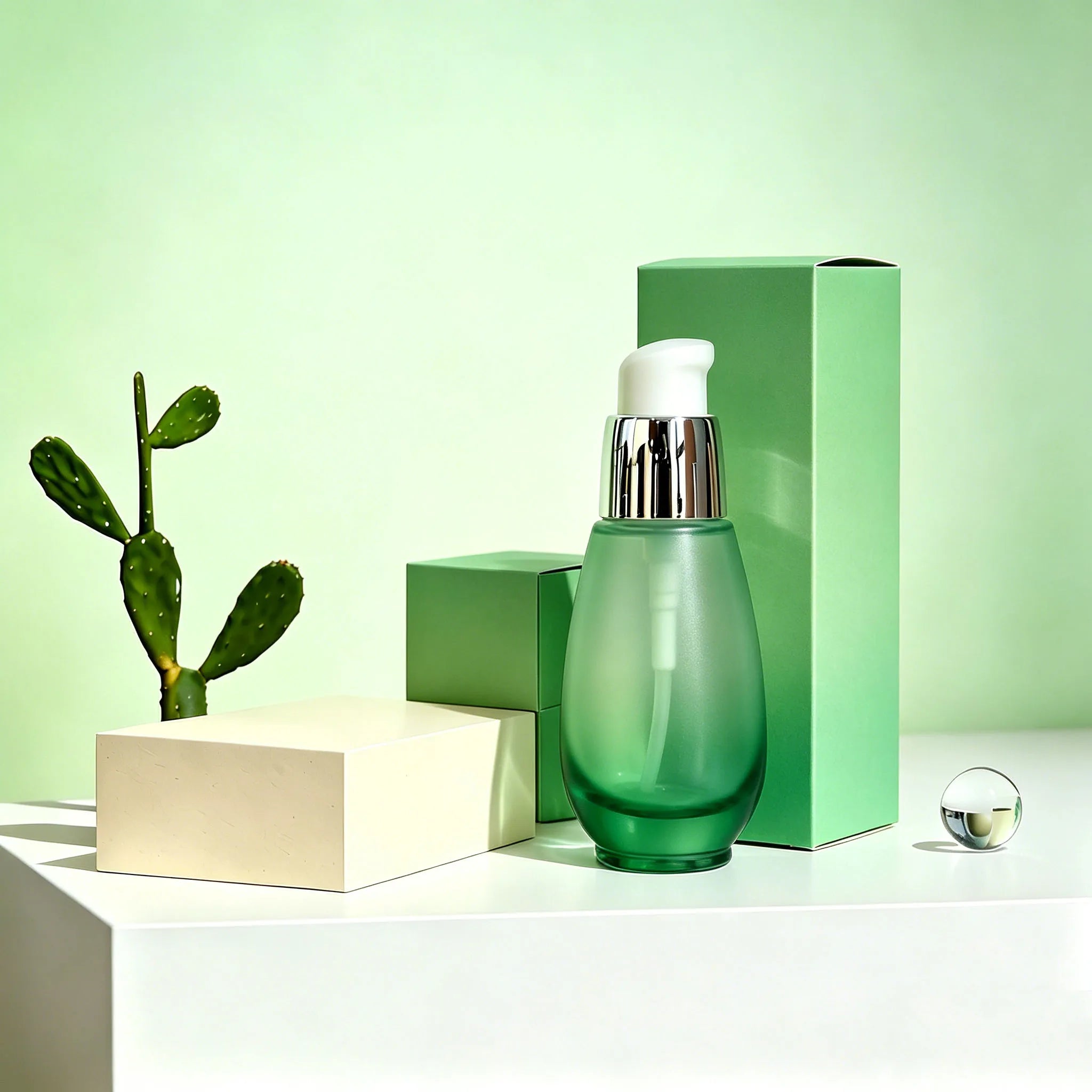 30ml Clear Glass Pump Bottles Empty Refillable Serum Dispenser with Silver Pump for Skincare Cosmetic Packaging - 图片 6
