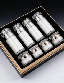 Luxury Pearl White 15/20/30/50g Cream Jars Empty 15/30/50/100ml Acrylic Airless Pump Serum Bottle with Glossy Surface Treatment