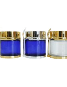 30ml 50ml 80ml Wide Mouth Luxury Custom Cosmetic Cream Lip Balm Empty Glass Jar with Lid for Skin Care Packaging