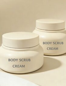 Custom Logo&Color Pet Plastic Scrub Jar 200ml 8oz Face Cream Jar Body Butter Container packaging