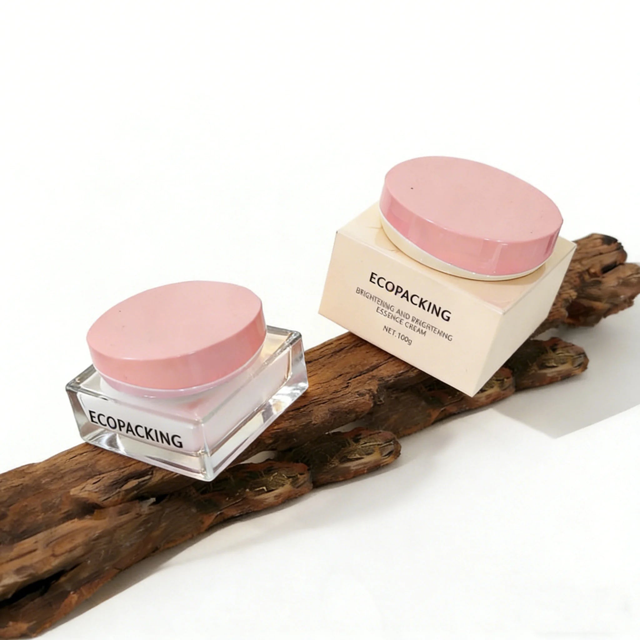 square Shape Thick Bottom 100g 200g Glass Cosmetic Jars with Plastic Lids Empty for Cream Packaging - 图片 5