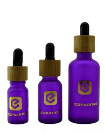 New Style 50ml 100ml Amber Green Black Purple Bottle Glass Dropper Bottle for Essential Oil Cosmetic Packaging