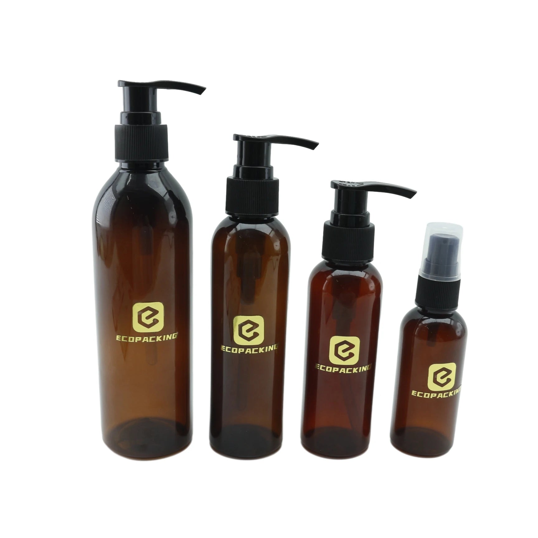 30ml 50ml 100ml 120ml 200ml 250 ml 300ml 500ml 8oz Empty Amber Black Pet Plastic Bottle Cosmetic Shampoo Lotion Bottle with Pump - 图片 2