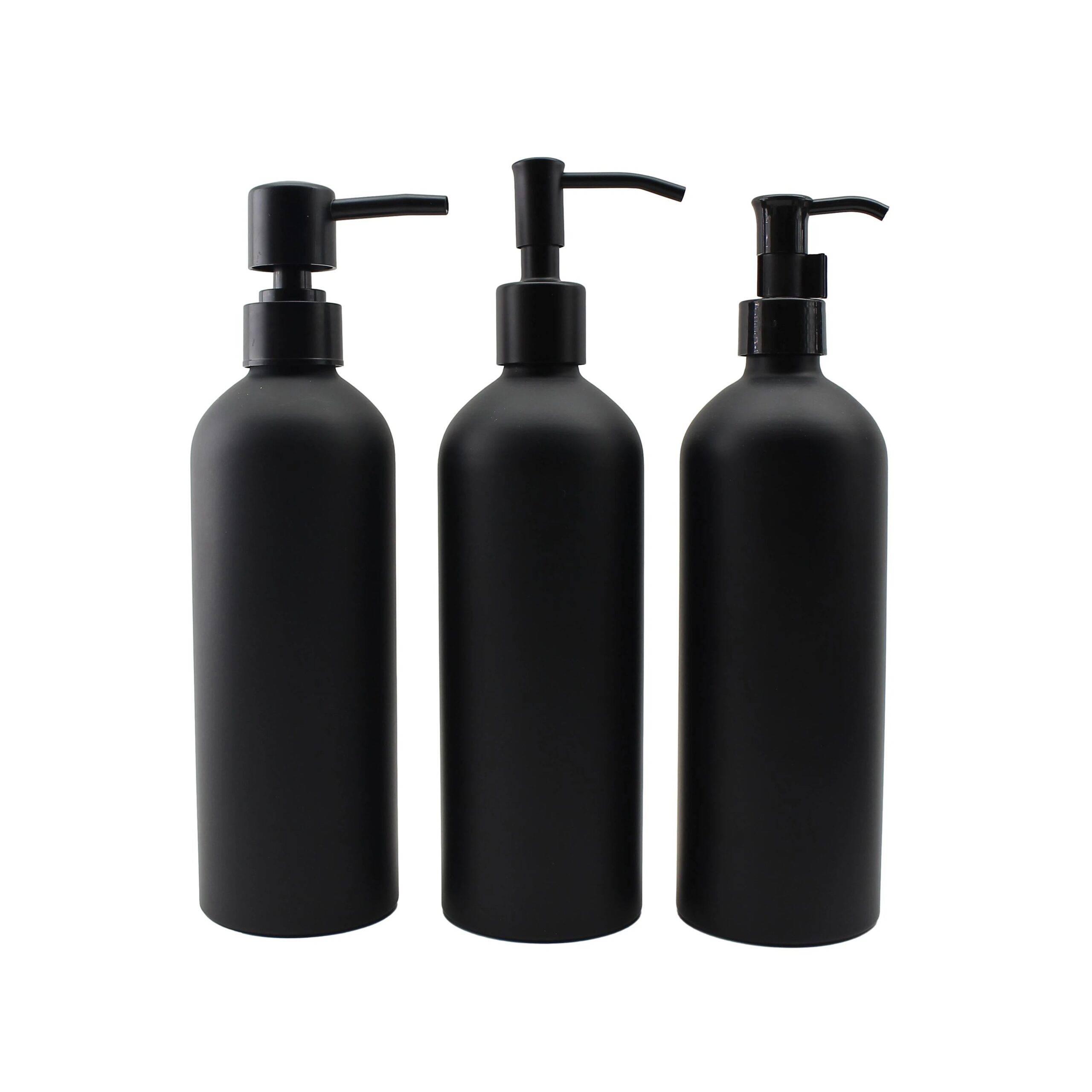 16oz 500ml matte black frosted metal pump aluminum bottle for hand soap shampoo lotion hair conditioner