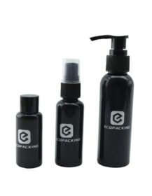 Empty Cheap 30ml 50ml 100ml 200ml Black Shampoo Hair Conditioner Pet Plastic Bottle with Pump for Skin Care Hair Care